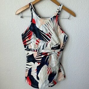 ATHLETA 36D-DD built in Bra High Neck Tankini Top